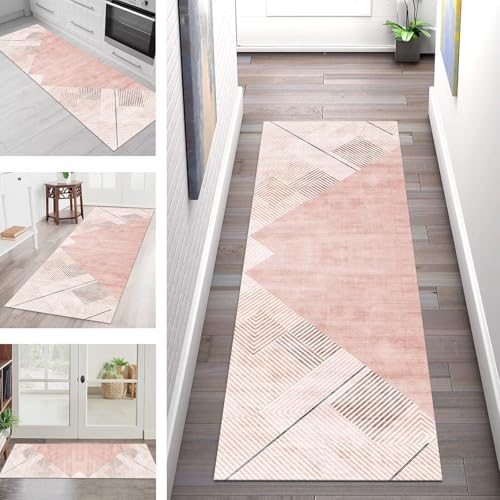 SGLGSTORE Teppich Läufer Flur Küche rutschfest Waschbar Schmutzfangmatte Hellrot Teppichläufer Küchenläufer Teppichmatten 110X450CM Läufer Wohnzimmer Schlafzimmer Meterware Schmutzfangteppich SGLGSTORE Teppich Läufer Flur Küche rutschfest Waschbar Schmutzfangmatte Hellrot Teppichläufer Küchenläufer Teppichmatten 110X450CM Läufer Wohnzimmer Schlafzimmer Meterware Schmutzfangteppich von SGLGSTORE