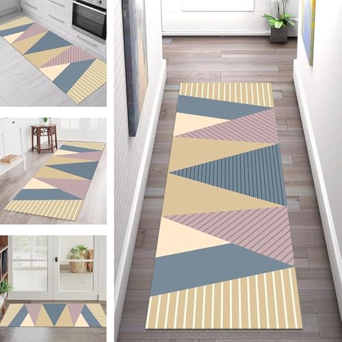 SGLGSTORE Teppich Läufer Flur Küche rutschfest Waschbar Schmutzfangmatte Korridorläufer Modern Teppichläufer Kücheläufer 50X100CM Teppichmatte Meterware Wohnzimmer Schlafzimmer Schmutzfangteppich von SGLGSTORE