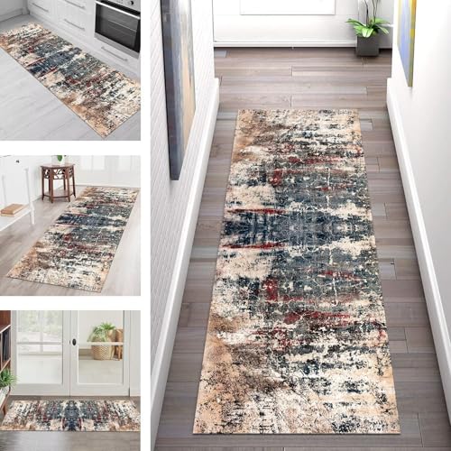 SGLGSTORE Teppich Läufer Flur Küche rutschfest Waschbar Schmutzfangmatte Mehrfarbig Abstrakt Teppichläufer Kücheläufer 110X300CM Teppichmatte Meterware Wohnzimmer Schlafzimmer Schmutzfangteppich SGLGSTORE Teppich Läufer Flur Küche rutschfest Waschbar Schmutzfangmatte Mehrfarbig Abstrakt Teppichläufer Kücheläufer 110X300CM Teppichmatte Meterware Wohnzimmer Schlafzimmer Schmutzfangteppich von SGLGSTORE