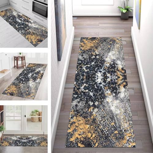 SGLGSTORE Teppich Läufer Flur Küche rutschfest Waschbar Schmutzfangmatte Modern Abstrakt Teppichläufer Kücheläufer 80X240CM Teppichmatte Meterware Wohnzimmer Schlafzimmer Schmutzfangteppich SGLGSTORE Teppich Läufer Flur Küche rutschfest Waschbar Schmutzfangmatte Modern Abstrakt Teppichläufer Kücheläufer 80X240CM Teppichmatte Meterware Wohnzimmer Schlafzimmer Schmutzfangteppich von SGLGSTORE