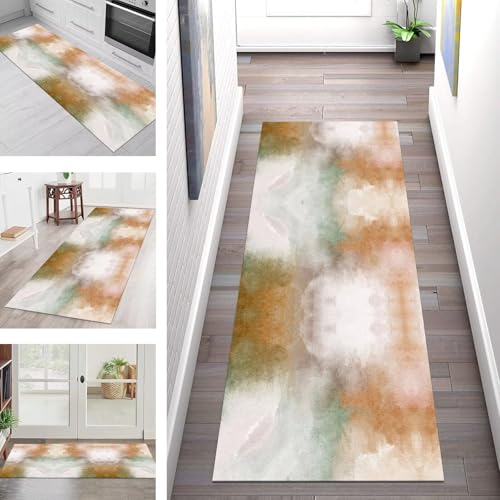 SGLGSTORE Teppich Läufer Flur Küche rutschfest Waschbar Schmutzfangmatte Orange Braun Grün Teppichläufer Küchenläufer Teppichmatten 70X450CM Läufer Wohnzimmer Schlafzimmer Schmutzfangteppich SGLGSTORE Teppich Läufer Flur Küche rutschfest Waschbar Schmutzfangmatte Orange Braun Grün Teppichläufer Küchenläufer Teppichmatten 70X450CM Läufer Wohnzimmer Schlafzimmer Schmutzfangteppich von SGLGSTORE