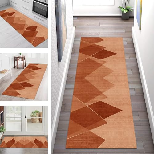 SGLGSTORE Teppich Läufer Flur Küche rutschfest Waschbar Schmutzfangmatte Orange Rot Teppichläufer Küchenläufer Teppichmatten 50X180CM Läufer Wohnzimmer Schlafzimmer Meterware Schmutzfangteppich SGLGSTORE Teppich Läufer Flur Küche rutschfest Waschbar Schmutzfangmatte Orange Rot Teppichläufer Küchenläufer Teppichmatten 50X180CM Läufer Wohnzimmer Schlafzimmer Meterware Schmutzfangteppich von SGLGSTORE