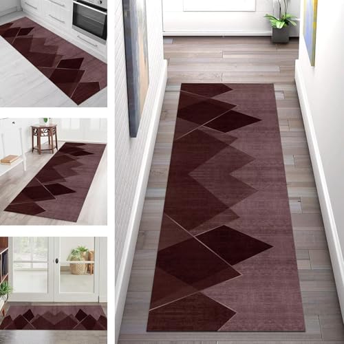 SGLGSTORE Teppich Läufer Flur Küche rutschfest Waschbar Schmutzfangmatte Retro Rot Teppichläufer Küchenläufer Teppichmatten 40X90CM Läufer Wohnzimmer Schlafzimmer Meterware Schmutzfangteppich SGLGSTORE Teppich Läufer Flur Küche rutschfest Waschbar Schmutzfangmatte Retro Rot Teppichläufer Küchenläufer Teppichmatten 40X90CM Läufer Wohnzimmer Schlafzimmer Meterware Schmutzfangteppich von SGLGSTORE