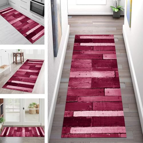SGLGSTORE Teppich Läufer Flur Küche rutschfest Waschbar Schmutzfangmatte Rosa Schwarz Teppichläufer Küchenläufer Teppichmatten 110X450CM Läufer Wohnzimmer Schlafzimmer Meterware Schmutzfangteppich SGLGSTORE Teppich Läufer Flur Küche rutschfest Waschbar Schmutzfangmatte Rosa Schwarz Teppichläufer Küchenläufer Teppichmatten 110X450CM Läufer Wohnzimmer Schlafzimmer Meterware Schmutzfangteppich von SGLGSTORE
