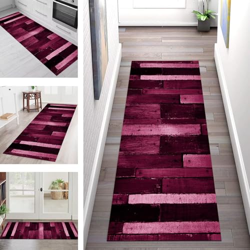 SGLGSTORE Teppich Läufer Flur Küche rutschfest Waschbar Schmutzfangmatte Rosa Schwarz Teppichläufer Küchenläufer Teppichmatten 120X500CM Läufer Wohnzimmer Schlafzimmer Meterware Schmutzfangteppich SGLGSTORE Teppich Läufer Flur Küche rutschfest Waschbar Schmutzfangmatte Rosa Schwarz Teppichläufer Küchenläufer Teppichmatten 120X500CM Läufer Wohnzimmer Schlafzimmer Meterware Schmutzfangteppich von SGLGSTORE
