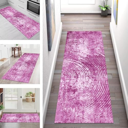 SGLGSTORE Teppich Läufer Flur Küche rutschfest Waschbar Schmutzfangmatte Rosa Teppichläufer Kücheläufer 100X250CM Teppichmatte Meterware Wohnzimmer Schlafzimmer Schmutzfangteppich SGLGSTORE Teppich Läufer Flur Küche rutschfest Waschbar Schmutzfangmatte Rosa Teppichläufer Kücheläufer 100X250CM Teppichmatte Meterware Wohnzimmer Schlafzimmer Schmutzfangteppich von SGLGSTORE