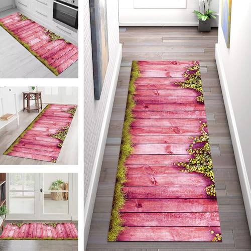 SGLGSTORE Teppich Läufer Flur Küche rutschfest Waschbar Schmutzfangmatte Rosa Violett Grün Teppichläufer Küchenläufer Teppichmatten 50X100CM Wohnzimmer Schlafzimmer Meterware Schmutzfangteppich SGLGSTORE Teppich Läufer Flur Küche rutschfest Waschbar Schmutzfangmatte Rosa Violett Grün Teppichläufer Küchenläufer Teppichmatten 50X100CM Wohnzimmer Schlafzimmer Meterware Schmutzfangteppich von SGLGSTORE
