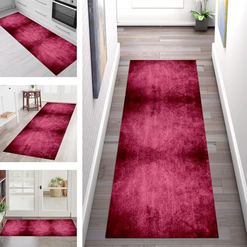 SGLGSTORE Teppich Läufer Flur Küche rutschfest Waschbar Schmutzfangmatte Rosa Violett Rot Teppichläufer Kücheläufer 110X400CM Teppichmatte Meterware Wohnzimmer Schlafzimmer Schmutzfangteppich SGLGSTORE Teppich Läufer Flur Küche rutschfest Waschbar Schmutzfangmatte Rosa Violett Rot Teppichläufer Kücheläufer 110X400CM Teppichmatte Meterware Wohnzimmer Schlafzimmer Schmutzfangteppich von SGLGSTORE