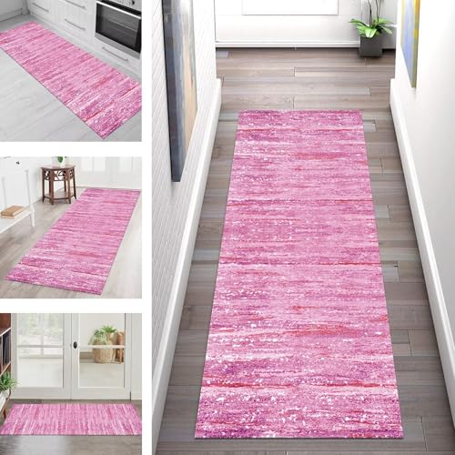 SGLGSTORE Teppich Läufer Flur Küche rutschfest Waschbar Schmutzfangmatte Rosa Violett Rot Weiß Teppichläufer Kücheläufer 80X120CM Teppichmatte Meterware Wohnzimmer Schlafzimmer Schmutzfangteppich SGLGSTORE Teppich Läufer Flur Küche rutschfest Waschbar Schmutzfangmatte Rosa Violett Rot Weiß Teppichläufer Kücheläufer 80X120CM Teppichmatte Meterware Wohnzimmer Schlafzimmer Schmutzfangteppich von SGLGSTORE