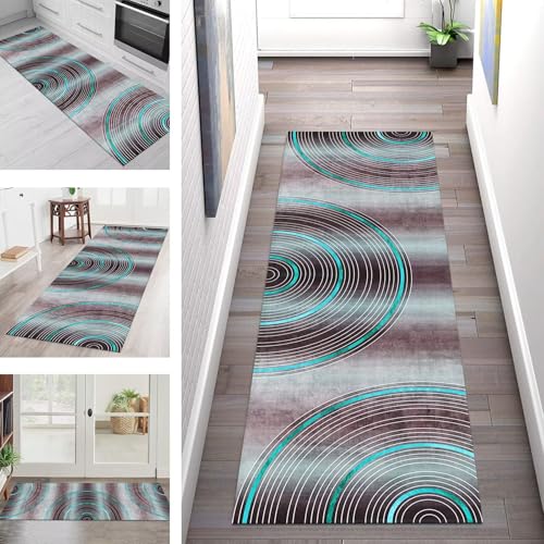 SGLGSTORE Teppich Läufer Flur Küche rutschfest Waschbar Schmutzfangmatte Rot Cyan Grau Teppichläufer Kücheläufer 50X450CM Teppichmatte Meterware Wohnzimmer Schlafzimmer Schmutzfangküchenteppich SGLGSTORE Teppich Läufer Flur Küche rutschfest Waschbar Schmutzfangmatte Rot Cyan Grau Teppichläufer Kücheläufer 50X450CM Teppichmatte Meterware Wohnzimmer Schlafzimmer Schmutzfangküchenteppich von SGLGSTORE