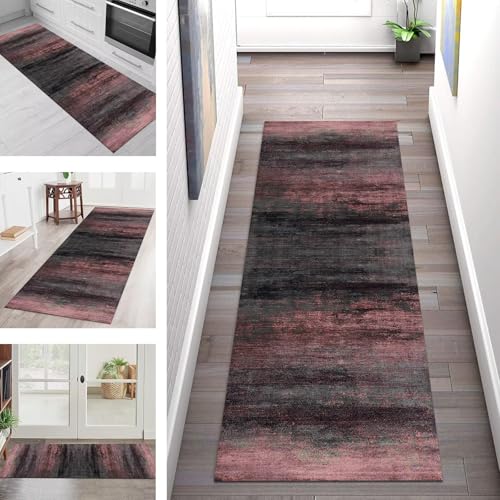 SGLGSTORE Teppich Läufer Flur Küche rutschfest Waschbar Schmutzfangmatte Rot Grau Schwarz Teppichläufer Kücheläufer 40X150CM Teppichmatte Meterware Wohnzimmer Schlafzimmer Schmutzfangteppich SGLGSTORE Teppich Läufer Flur Küche rutschfest Waschbar Schmutzfangmatte Rot Grau Schwarz Teppichläufer Kücheläufer 40X150CM Teppichmatte Meterware Wohnzimmer Schlafzimmer Schmutzfangteppich von SGLGSTORE