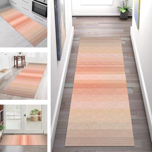 SGLGSTORE Teppich Läufer Flur Küche rutschfest Waschbar Schmutzfangmatte Rot Rosa Braun Teppichläufer Kücheläufer 100X400CM Teppichmatte Meterware Wohnzimmer Schlafzimmer Schmutzfangteppich SGLGSTORE Teppich Läufer Flur Küche rutschfest Waschbar Schmutzfangmatte Rot Rosa Braun Teppichläufer Kücheläufer 100X400CM Teppichmatte Meterware Wohnzimmer Schlafzimmer Schmutzfangteppich von SGLGSTORE