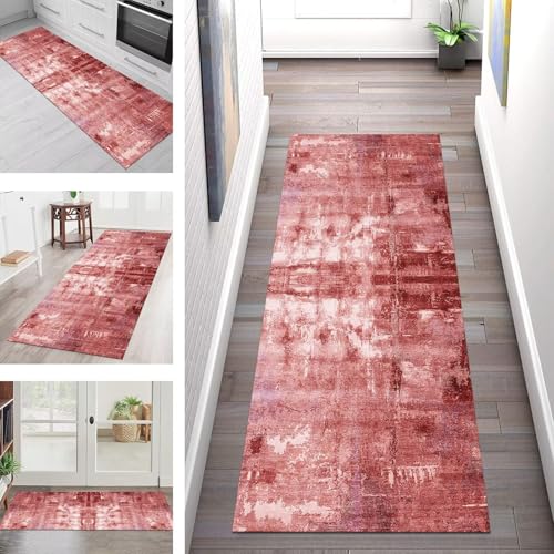SGLGSTORE Teppich Läufer Flur Küche rutschfest Waschbar Schmutzfangmatte Rot Violett Teppichläufer Kücheläufer 120X250CM Teppichmatte Meterware Wohnzimmer Schlafzimmer Schmutzfangteppich Flurläufer SGLGSTORE Teppich Läufer Flur Küche rutschfest Waschbar Schmutzfangmatte Rot Violett Teppichläufer Kücheläufer 120X250CM Teppichmatte Meterware Wohnzimmer Schlafzimmer Schmutzfangteppich Flurläufer von SGLGSTORE