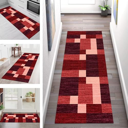 SGLGSTORE Teppich Läufer Flur Küche rutschfest Waschbar Schmutzfangmatte Rot Violett Teppichläufer Küchenläufer Teppichmatten 100X200CM Läufer Wohnzimmer Schlafzimmer Meterware Schmutzfangteppich SGLGSTORE Teppich Läufer Flur Küche rutschfest Waschbar Schmutzfangmatte Rot Violett Teppichläufer Küchenläufer Teppichmatten 100X200CM Läufer Wohnzimmer Schlafzimmer Meterware Schmutzfangteppich von SGLGSTORE