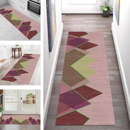 SGLGSTORE Teppich Läufer Flur Küche rutschfest Waschbar Schmutzfangmatte Rot Violett Teppichläufer Küchenläufer Teppichmatten 120X450CM Läufer Wohnzimmer Schlafzimmer Meterware Schmutzfangteppich SGLGSTORE Teppich Läufer Flur Küche rutschfest Waschbar Schmutzfangmatte Rot Violett Teppichläufer Küchenläufer Teppichmatten 120X450CM Läufer Wohnzimmer Schlafzimmer Meterware Schmutzfangteppich von SGLGSTORE