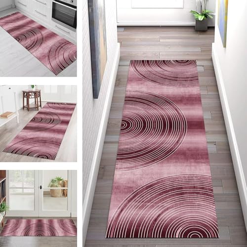 SGLGSTORE Teppich Läufer Flur Küche rutschfest Waschbar Schmutzfangmatte Rot Weiß Vintage Teppichläufer Kücheläufer 40X180CM Teppichmatte Meterware Wohnzimmer Schlafzimmer Schmutzfangteppich SGLGSTORE Teppich Läufer Flur Küche rutschfest Waschbar Schmutzfangmatte Rot Weiß Vintage Teppichläufer Kücheläufer 40X180CM Teppichmatte Meterware Wohnzimmer Schlafzimmer Schmutzfangteppich von SGLGSTORE