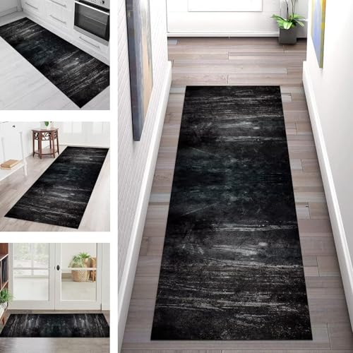 SGLGSTORE Teppich Läufer Flur Küche rutschfest Waschbar Schmutzfangmatte Schwarz Blau Brau Teppichläufer Kücheläufer 120X500CM Teppichmatte Meterware Wohnzimmer Schlafzimmer Schmutzfangteppich SGLGSTORE Teppich Läufer Flur Küche rutschfest Waschbar Schmutzfangmatte Schwarz Blau Brau Teppichläufer Kücheläufer 120X500CM Teppichmatte Meterware Wohnzimmer Schlafzimmer Schmutzfangteppich von SGLGSTORE