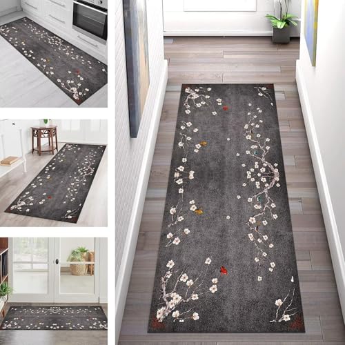 SGLGSTORE Teppich Läufer Flur Küche rutschfest Waschbar Schmutzfangmatte Schwarz Grau Violett Teppichläufer Kücheläufer 110X500CM Teppichmatte Meterware Wohnzimmer Schlafzimmer Schmutzfangteppich SGLGSTORE Teppich Läufer Flur Küche rutschfest Waschbar Schmutzfangmatte Schwarz Grau Violett Teppichläufer Kücheläufer 110X500CM Teppichmatte Meterware Wohnzimmer Schlafzimmer Schmutzfangteppich von SGLGSTORE