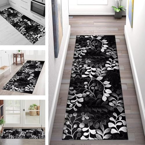 SGLGSTORE Teppich Läufer Flur Küche rutschfest Waschbar Schmutzfangmatte Schwarz Grau Weiß Teppichläufer Kücheläufer 120X250CM Teppichmatte Meterware Wohnzimmer Schlafzimmer Schmutzfangteppich SGLGSTORE Teppich Läufer Flur Küche rutschfest Waschbar Schmutzfangmatte Schwarz Grau Weiß Teppichläufer Kücheläufer 120X250CM Teppichmatte Meterware Wohnzimmer Schlafzimmer Schmutzfangteppich von SGLGSTORE