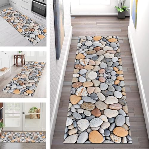 SGLGSTORE Teppich Läufer Flur Küche rutschfest Waschbar Schmutzfangmatte Vintage 3D Teppichläufer Küchenläufer Teppichmatten 80X450CM Läufer Wohnzimmer Schlafzimmer Schmutzfangteppich SGLGSTORE Teppich Läufer Flur Küche rutschfest Waschbar Schmutzfangmatte Vintage 3D Teppichläufer Küchenläufer Teppichmatten 80X450CM Läufer Wohnzimmer Schlafzimmer Schmutzfangteppich von SGLGSTORE