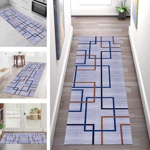 SGLGSTORE Teppich Läufer Flur Küche rutschfest Waschbar Schmutzfangmatte Violett Blau Braun Teppichläufer Kücheläufer 110X500CM Teppichmatte Meterware Wohnzimmer Schlafzimmer Schmutzfangteppich SGLGSTORE Teppich Läufer Flur Küche rutschfest Waschbar Schmutzfangmatte Violett Blau Braun Teppichläufer Kücheläufer 110X500CM Teppichmatte Meterware Wohnzimmer Schlafzimmer Schmutzfangteppich von SGLGSTORE