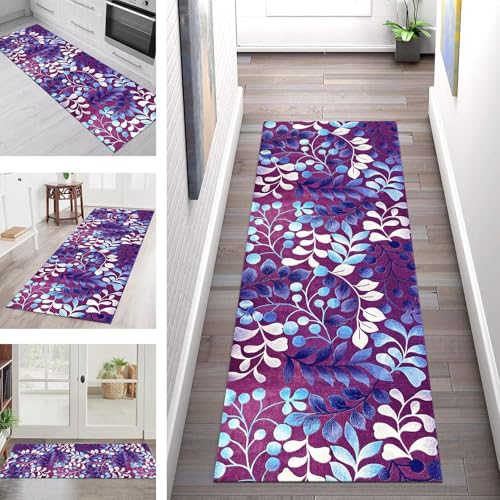 SGLGSTORE Teppich Läufer Flur Küche rutschfest Waschbar Schmutzfangmatte Violett Blau Gelb Teppichläufer Kücheläufer 120X500CM Teppichmatte Meterware Wohnzimmer Schlafzimmer Schmutzfangteppich SGLGSTORE Teppich Läufer Flur Küche rutschfest Waschbar Schmutzfangmatte Violett Blau Gelb Teppichläufer Kücheläufer 120X500CM Teppichmatte Meterware Wohnzimmer Schlafzimmer Schmutzfangteppich von SGLGSTORE