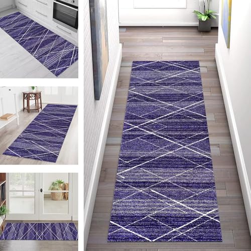 SGLGSTORE Teppich Läufer Flur Küche rutschfest Waschbar Schmutzfangmatte Violett Blau Grün Teppichläufer Kücheläufer 70X120CM Teppichmatte Meterware Wohnzimmer Schlafzimmer Schmutzfangteppich SGLGSTORE Teppich Läufer Flur Küche rutschfest Waschbar Schmutzfangmatte Violett Blau Grün Teppichläufer Kücheläufer 70X120CM Teppichmatte Meterware Wohnzimmer Schlafzimmer Schmutzfangteppich von SGLGSTORE