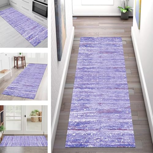 SGLGSTORE Teppich Läufer Flur Küche rutschfest Waschbar Schmutzfangmatte Violett Blau Weiß Teppichläufer Kücheläufer 80X300CM Teppichmatte Meterware Wohnzimmer Schlafzimmer Schmutzfangteppich SGLGSTORE Teppich Läufer Flur Küche rutschfest Waschbar Schmutzfangmatte Violett Blau Weiß Teppichläufer Kücheläufer 80X300CM Teppichmatte Meterware Wohnzimmer Schlafzimmer Schmutzfangteppich von SGLGSTORE