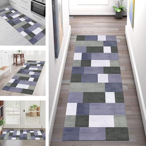 SGLGSTORE Teppich Läufer Flur Küche rutschfest Waschbar Schmutzfangmatte Violett Grün Schwarz Teppichläufer Kücheläufer 70X250CM Teppichmatte Meterware Wohnzimmer Schlafzimmer Schmutzfangteppich SGLGSTORE Teppich Läufer Flur Küche rutschfest Waschbar Schmutzfangmatte Violett Grün Schwarz Teppichläufer Kücheläufer 70X250CM Teppichmatte Meterware Wohnzimmer Schlafzimmer Schmutzfangteppich von SGLGSTORE