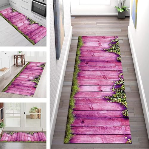 SGLGSTORE Teppich Läufer Flur Küche rutschfest Waschbar Schmutzfangmatte Violett Grün Teppichläufer Küchenläufer Teppichmatten 120X450CM Läufer Wohnzimmer Schlafzimmer Meterware Schmutzfangteppich SGLGSTORE Teppich Läufer Flur Küche rutschfest Waschbar Schmutzfangmatte Violett Grün Teppichläufer Küchenläufer Teppichmatten 120X450CM Läufer Wohnzimmer Schlafzimmer Meterware Schmutzfangteppich von SGLGSTORE