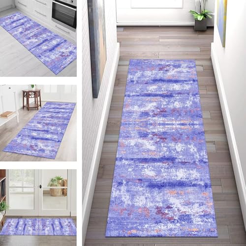 SGLGSTORE Teppich Läufer Flur Küche rutschfest Waschbar Schmutzfangmatte Violett Orange Rosa Teppichläufer Küchenläufer Teppichmatten 120X500CM Wohnzimmer Schlafzimmer Meterware Schmutzfangteppich SGLGSTORE Teppich Läufer Flur Küche rutschfest Waschbar Schmutzfangmatte Violett Orange Rosa Teppichläufer Küchenläufer Teppichmatten 120X500CM Wohnzimmer Schlafzimmer Meterware Schmutzfangteppich von SGLGSTORE