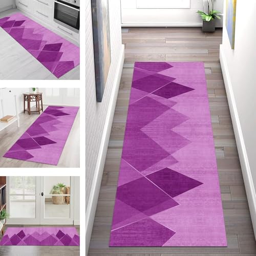 SGLGSTORE Teppich Läufer Flur Küche rutschfest Waschbar Schmutzfangmatte Violett Teppichläufer Küchenläufer Teppichmatten 120X500CM Läufer Wohnzimmer Schlafzimmer Meterware Schmutzfangteppich SGLGSTORE Teppich Läufer Flur Küche rutschfest Waschbar Schmutzfangmatte Violett Teppichläufer Küchenläufer Teppichmatten 120X500CM Läufer Wohnzimmer Schlafzimmer Meterware Schmutzfangteppich von SGLGSTORE