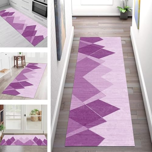SGLGSTORE Teppich Läufer Flur Küche rutschfest Waschbar Schmutzfangmatte Violett Teppichläufer Küchenläufer Teppichmatten 50X350CM Läufer Wohnzimmer Schlafzimmer Meterware Schmutzfangteppich SGLGSTORE Teppich Läufer Flur Küche rutschfest Waschbar Schmutzfangmatte Violett Teppichläufer Küchenläufer Teppichmatten 50X350CM Läufer Wohnzimmer Schlafzimmer Meterware Schmutzfangteppich von SGLGSTORE