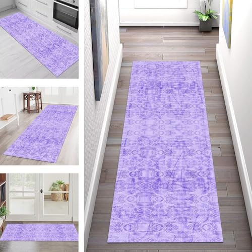 SGLGSTORE Teppich Läufer Flur Küche rutschfest Waschbar Schmutzfangmatte Violett Teppichläufer Küchenläufer Teppichmatten 50X50CM Läufer Wohnzimmer Schlafzimmer Meterware Schmutzfangteppich von SGLGSTORE