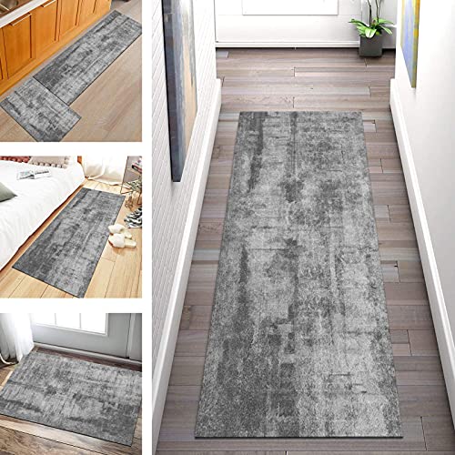SGLGSTORE Teppich Läufer Flur rutschfest Gris Abstrakt Modern Korridor Teppichläufer Waschbar Schlafzimmer Wohnzimmer Küchenläufer Breite 60cm/ 70cm/ 80cm/ 90cm/ 100cm (Color : A, Size : 70x180cm) von SGLGSTORE