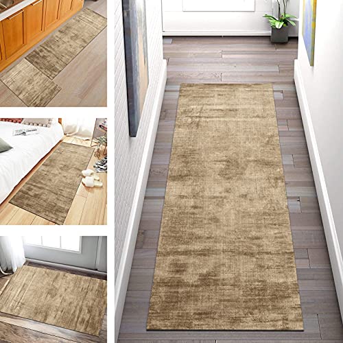 SGLGSTORE Teppich Läufer Flur rutschfest Vintage Abstrakt, Modern Korridor Teppichläufer Waschbar Schlafzimmer Wohnzimmer Küchenläufer Polyester Küchenbodenmatte Breite 60cm/ 70cm/ 80cm/ 90cm/ 100cm von SGLGSTORE