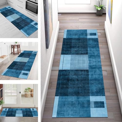SGLGSTORE Teppich Läufer Lang Flur Küche Teppichläufer rutschfest Waschbar Küchenläufer Teppichmatten Blau Schmutzfangmatte 40X60CM Meterware Flurteppich Wohnzimmer Schlafzimmer Küchenteppich SGLGSTORE Teppich Läufer Lang Flur Küche Teppichläufer rutschfest Waschbar Küchenläufer Teppichmatten Blau Schmutzfangmatte 40X60CM Meterware Flurteppich Wohnzimmer Schlafzimmer Küchenteppich von SGLGSTORE