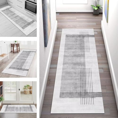 SGLGSTORE Teppich Läufer Lang Flur Küche Teppichläufer rutschfest Waschbar Küchenläufer Teppichmatten Grau Schmutzfangmatte 70X350CM Meterware Flurteppich Wohnzimmer Schlafzimmer Küchenteppich SGLGSTORE Teppich Läufer Lang Flur Küche Teppichläufer rutschfest Waschbar Küchenläufer Teppichmatten Grau Schmutzfangmatte 70X350CM Meterware Flurteppich Wohnzimmer Schlafzimmer Küchenteppich von SGLGSTORE