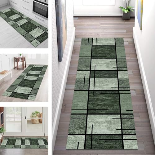 Teppich Läufer Flur Küche rutschfest Waschbar Schmutzfangmatte 100X180CM Teppichläufer Kücheläufer Grün Teppichmatte Meterware Wohnzimmer Schlafzimmer Esszimmer Flurteppich Schmutzfangteppich Teppich Läufer Flur Küche rutschfest Waschbar Schmutzfangmatte 100X180CM Teppichläufer Kücheläufer Grün Teppichmatte Meterware Wohnzimmer Schlafzimmer Esszimmer Flurteppich Schmutzfangteppich von SGLGSTORE