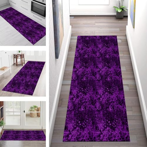 Teppich Läufer Flur Küche rutschfest Waschbar Schmutzfangmatte 100X500CM Teppichläufer Kücheläufer Violett Teppichmatte Meterware Wohnzimmer Schlafzimmer Esszimmer Flurteppich Schmutzfangteppich Teppich Läufer Flur Küche rutschfest Waschbar Schmutzfangmatte 100X500CM Teppichläufer Kücheläufer Violett Teppichmatte Meterware Wohnzimmer Schlafzimmer Esszimmer Flurteppich Schmutzfangteppich von SGLGSTORE