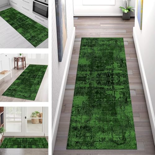 Teppich Läufer Flur Küche rutschfest Waschbar Schmutzfangmatte 110X300CM Teppichläufer Kücheläufer Grün Schwarz Teppichmatte Meterware Wohnzimmer Schlafzimmer Esszimmer Flurteppich Schmutzfangteppich Teppich Läufer Flur Küche rutschfest Waschbar Schmutzfangmatte 110X300CM Teppichläufer Kücheläufer Grün Schwarz Teppichmatte Meterware Wohnzimmer Schlafzimmer Esszimmer Flurteppich Schmutzfangteppich von SGLGSTORE