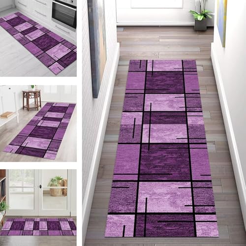 Teppich Läufer Flur Küche rutschfest Waschbar Schmutzfangmatte 110X450CM Teppichläufer Kücheläufer Violett Teppichmatte Meterware Wohnzimmer Schlafzimmer Esszimmer Flurteppich Schmutzfangteppich Teppich Läufer Flur Küche rutschfest Waschbar Schmutzfangmatte 110X450CM Teppichläufer Kücheläufer Violett Teppichmatte Meterware Wohnzimmer Schlafzimmer Esszimmer Flurteppich Schmutzfangteppich von SGLGSTORE