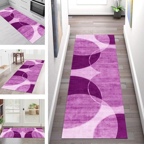 Teppich Läufer Flur Küche rutschfest Waschbar Schmutzfangmatte 110X500CM Teppichläufer Kücheläufer Hellviolett Teppichmatte Meterware Wohnzimmer Schlafzimmer Esszimmer Flurteppich Schmutzfangteppich Teppich Läufer Flur Küche rutschfest Waschbar Schmutzfangmatte 110X500CM Teppichläufer Kücheläufer Hellviolett Teppichmatte Meterware Wohnzimmer Schlafzimmer Esszimmer Flurteppich Schmutzfangteppich von SGLGSTORE