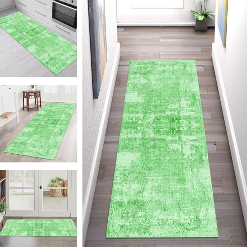 Teppich Läufer Flur Küche rutschfest Waschbar Schmutzfangmatte 120X300CM Teppichläufer Kücheläufer Grün Teppichmatte Meterware Wohnzimmer Schlafzimmer Esszimmer Flurteppich Schmutzfangteppich Teppich Läufer Flur Küche rutschfest Waschbar Schmutzfangmatte 120X300CM Teppichläufer Kücheläufer Grün Teppichmatte Meterware Wohnzimmer Schlafzimmer Esszimmer Flurteppich Schmutzfangteppich von SGLGSTORE