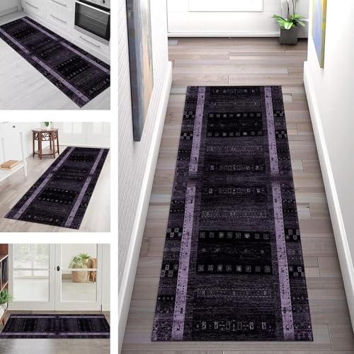 Teppich Läufer Flur Küche rutschfest Waschbar Schmutzfangmatte 120X500CM Teppichläufer Kücheläufer Violett Teppichmatte Meterware Wohnzimmer Schlafzimmer Esszimmer Flurteppich Schmutzfangteppich Teppich Läufer Flur Küche rutschfest Waschbar Schmutzfangmatte 120X500CM Teppichläufer Kücheläufer Violett Teppichmatte Meterware Wohnzimmer Schlafzimmer Esszimmer Flurteppich Schmutzfangteppich von SGLGSTORE