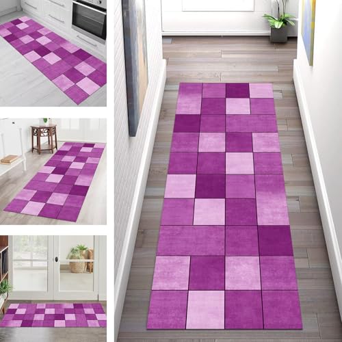 Teppich Läufer Flur Küche rutschfest Waschbar Schmutzfangmatte 50X250CM Teppichläufer Kücheläufer Rosa Violett Teppichmatte Meterware Wohnzimmer Schlafzimmer Esszimmer Flurteppich Schmutzfangteppich Teppich Läufer Flur Küche rutschfest Waschbar Schmutzfangmatte 50X250CM Teppichläufer Kücheläufer Rosa Violett Teppichmatte Meterware Wohnzimmer Schlafzimmer Esszimmer Flurteppich Schmutzfangteppich von SGLGSTORE