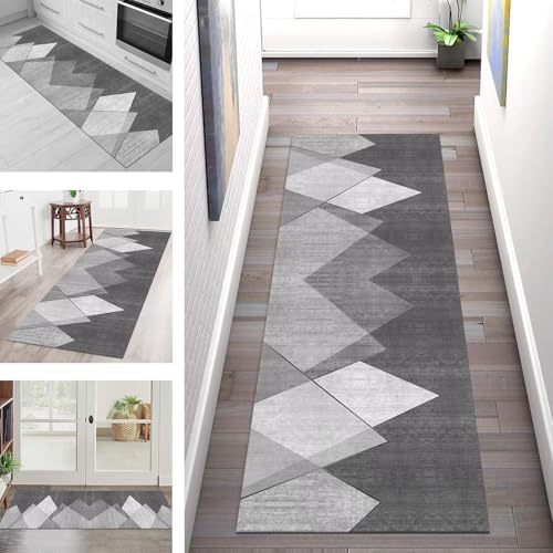 Teppich Läufer Flur Küche rutschfest Waschbar Schmutzfangmatte 50X500CM Teppichläufer Kücheläufer Grau Teppichmatte Meterware Wohnzimmer Schlafzimmer Esszimmer Flurteppich Schmutzfangteppich Teppich Läufer Flur Küche rutschfest Waschbar Schmutzfangmatte 50X500CM Teppichläufer Kücheläufer Grau Teppichmatte Meterware Wohnzimmer Schlafzimmer Esszimmer Flurteppich Schmutzfangteppich von SGLGSTORE