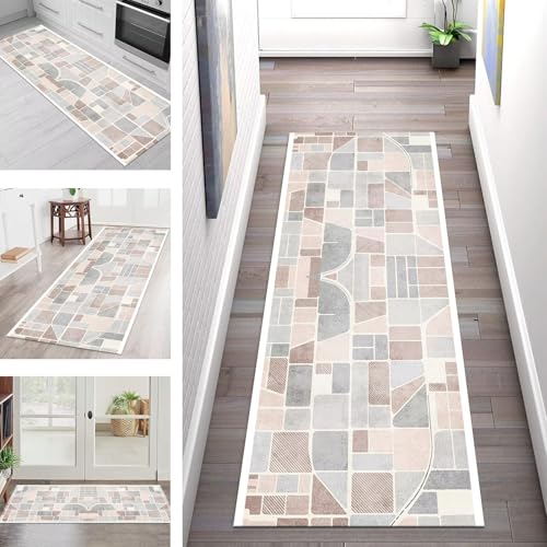 Teppich Läufer Flur Küche rutschfest Waschbar Schmutzfangmatte 50X50CM Teppichläufer Kücheläufer Mehrfarbig Teppichmatte Meterware Wohnzimmer Schlafzimmer Esszimmer Flurteppich Schmutzfangteppich von SGLGSTORE