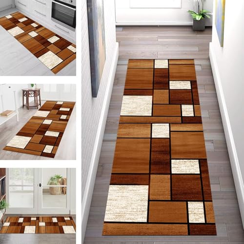 Teppich Läufer Flur Küche rutschfest Waschbar Schmutzfangmatte 60X90CM Teppichläufer Kücheläufer Orange Rot Weiß Teppichmatte Wohnzimmer Schlafzimmer Esszimmer Flurteppich Schmutzfangteppich Teppich Läufer Flur Küche rutschfest Waschbar Schmutzfangmatte 60X90CM Teppichläufer Kücheläufer Orange Rot Weiß Teppichmatte Wohnzimmer Schlafzimmer Esszimmer Flurteppich Schmutzfangteppich von SGLGSTORE