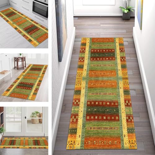 Teppich Läufer Flur Küche rutschfest Waschbar Schmutzfangmatte 70X100CM Teppichläufer Kücheläufer Orange Rot Grün Teppichmatte Wohnzimmer Schlafzimmer Esszimmer Flurteppich Schmutzfangteppich Teppich Läufer Flur Küche rutschfest Waschbar Schmutzfangmatte 70X100CM Teppichläufer Kücheläufer Orange Rot Grün Teppichmatte Wohnzimmer Schlafzimmer Esszimmer Flurteppich Schmutzfangteppich von SGLGSTORE